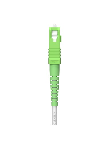 AISENS Cable Fibra Óptica Latiguillo G657A2 3.0 9 125 SMF Simplex CPR DCA LSZH, SC APC-SC APC, Blanco, 250 m