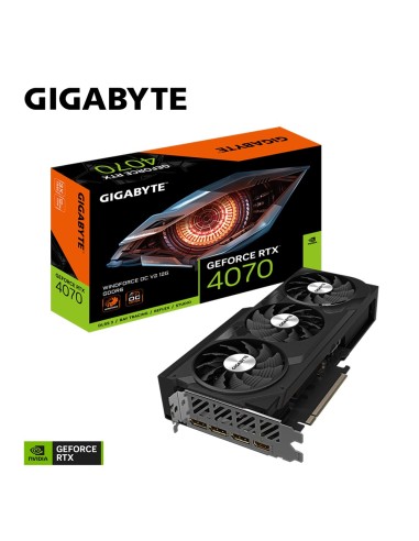GIGABYTE Tarjeta Gráfica GeForce RTX 4070 WINDFORCE OC V2 12G - 12GB GDDR6, 192bit, PCI-E 4.0, 2490MHz Core Clock, 3 x