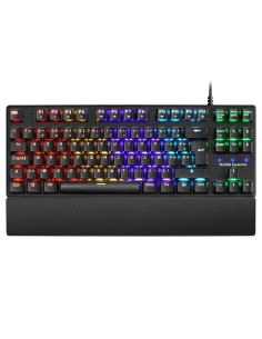 Mars Gaming MKXTKLBFR Teclado Mecánico Ultra-compacto TKL RGB Reposamuñecas Switch OUTEMU SQ Azul Idioma Francés