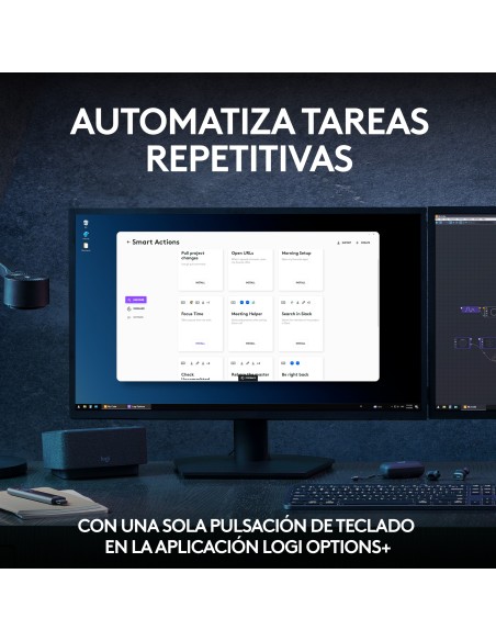 Logitech MX Keys S Combo teclado Ratón incluido Oficina RF Wireless + Bluetooth QWERTY Español Grafito