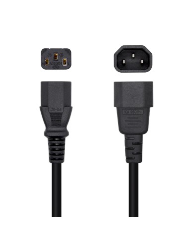 AISENS Cable Alimentación CPU, C13 H-C14 M, Negro, 10 m