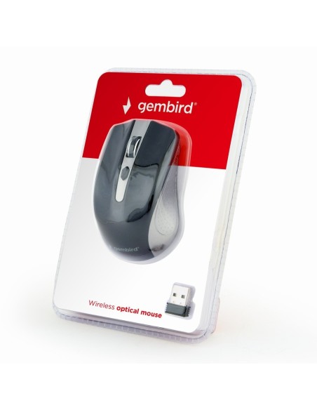 Gembird MUSW-4B-04-GB ratón Oficina Ambidextro RF inalámbrico Óptico 1600 DPI