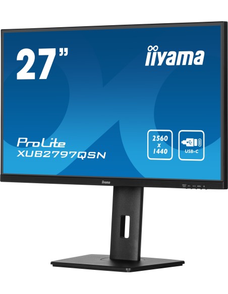 iiyama ProLite XUB2797QSN-B2 pantalla para PC 68,6 cm (27") 2560 x 1440 Pixeles 2K Ultra HD LED Negro