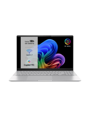 ASUS Vivobook S 15 OLED S5507QA-MA006W Copilot+ PC - Ordenador Portátil 15.6" Wide Quad HD+ 120Hz (Qualcomm Snapdragon