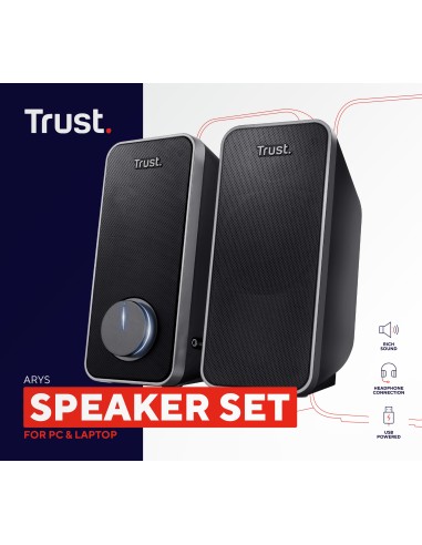 Trust 20179 altavoz Negro Alámbrico 14 W