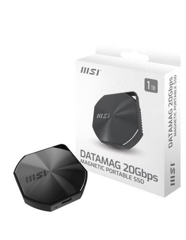 MSI DATAMAG 20GBPS 1TB unidad externa de estado sólido USB Tipo C USB 3.2 Gen 2x2 Negro