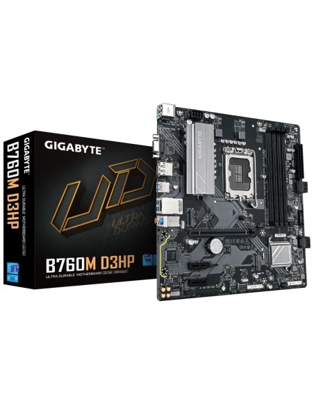 GIGABYTE B760M D3HP DDR4 - Compatible con CPUs Intel Core de 14ª generación, VRM Digital 4+1+1 fases, hasta 5333MHz DDR4 (OC), GIGABYTE B760M D3HP DDR4 - Compatible con CPUs Intel Core de 14ª generación, VRM Digital 4+1+1 fases, hasta 5333MHz DDR4 (OC),