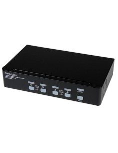 StarTech.com Conmutador Switch KVM de 4 Puertos de Vídeo DVI con Doble Enlace - Audio USB 2.0