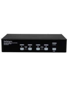 StarTech.com Conmutador Switch KVM de 4 Puertos de Vídeo DVI con Doble Enlace - Audio USB 2.0 2