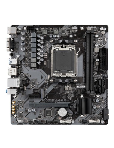 GIGABYTE B650M S2H Placa base - AMD Ryzen serie 9000, VRM de 5+2+2 fases, hasta 6400 MHz DDR5 (OC), 1xPCIe 4.0 M.2, LAN GbE,