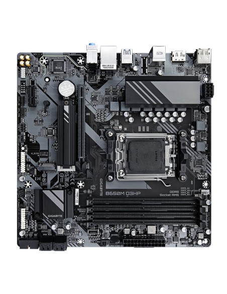 GIGABYTE B650M D3HP Placa base - AMD Ryzen serie 9000, VRM de 5+2+2 fases, hasta 7600 MHz DDR5 (OC), 2xPCIe 4.0 M.2, LAN 2,5 GIGABYTE B650M D3HP Placa base - AMD Ryzen serie 9000, VRM de 5+2+2 fases, hasta 7600 MHz DDR5 (OC), 2xPCIe 4.0 M.2, LAN 2,5