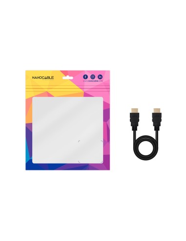 Nanocable Cable HDMI V2.0 4K@60Hz 18Gbps A M-A M, 1 m, Negro