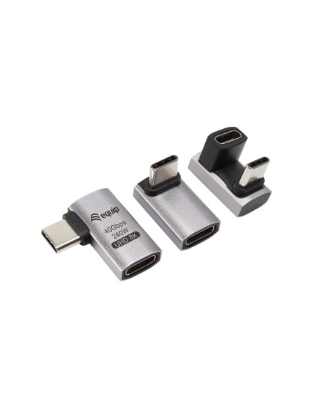 Equip 133478 cambiador de género para cable USB C Negro, Gris