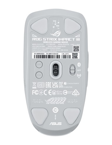 ASUS ROG Strix Impact III Wireless ratón Juego Ambidextro RF Wireless + Bluetooth Óptico 36000 DPI