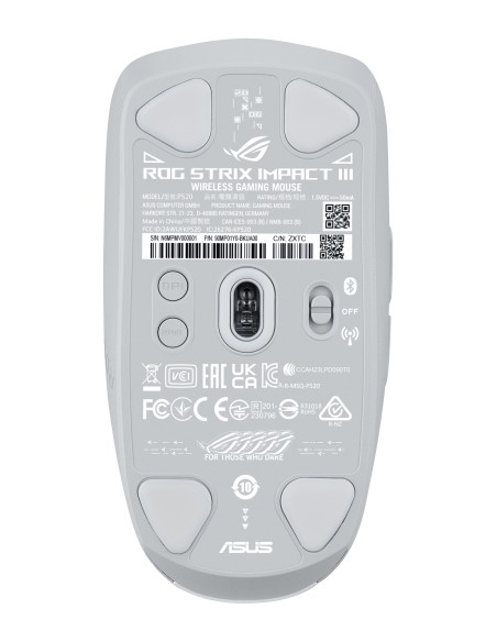 ASUS ROG Strix Impact III Wireless ratón Juego Ambidextro RF Wireless + Bluetooth Óptico 36000 DPI
