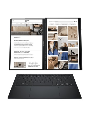 ASUS Zenbook Duo OLED UX8406MA-QL396W - Ordenador Portátil 14" WUXGA (Intel Core Ultra 9 185H, 32GB RAM, 1TB SSD, Arc Graphics,