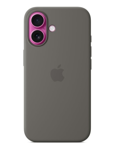 Apple Funda de silicona con MagSafe para el iPhone 16 - Gris piedra