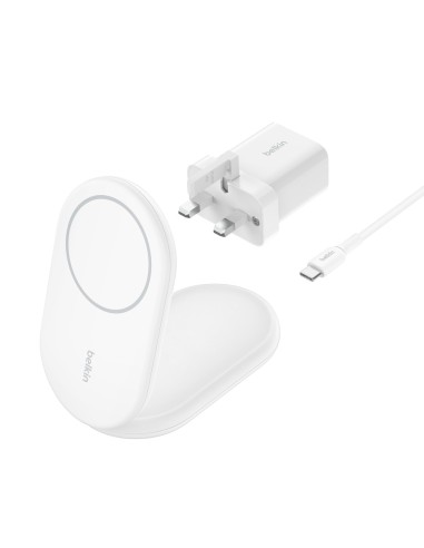 Belkin BoostCharge Auriculares, Smartphone Blanco USB Cargador inalámbrico Carga rápida Interior