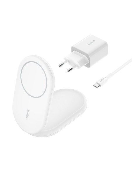 Belkin BoostCharge Auriculares, Smartphone Blanco USB Cargador inalámbrico Carga rápida Interior