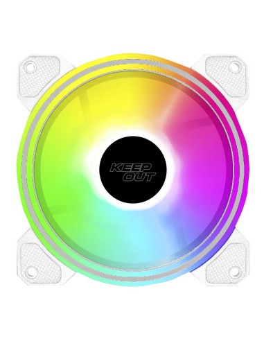 KeepOut XFC-120DRW sistema de refrigeración para ordenador Carcasa del ordenador Ventilador 12 cm Blanco