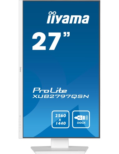 iiyama G-MASTER XUB2797QSN-W2 pantalla para PC 68,6 cm (27") 2560 x 1440 Pixeles 4K Ultra HD LED Blanco