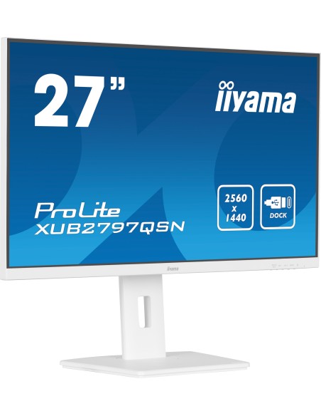 iiyama G-MASTER XUB2797QSN-W2 pantalla para PC 68,6 cm (27") 2560 x 1440 Pixeles 4K Ultra HD LED Blanco