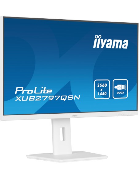 iiyama G-MASTER XUB2797QSN-W2 pantalla para PC 68,6 cm (27") 2560 x 1440 Pixeles 4K Ultra HD LED Blanco