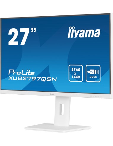 iiyama G-MASTER XUB2797QSN-W2 pantalla para PC 68,6 cm (27") 2560 x 1440 Pixeles 4K Ultra HD LED Blanco