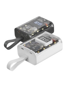 Mars Gaming MPK-10K, Power Bank Compacta 22.5W, Carga Rápida QC3.0 & PD3.0 10000mAh, Monitorización Inteligente de Batería con 2