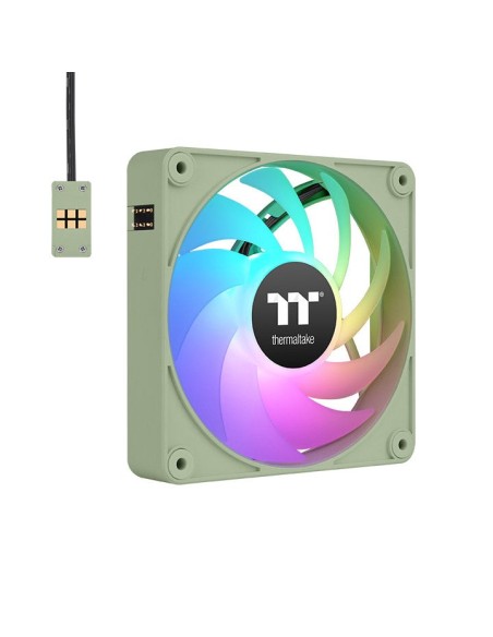 Thermaltake CL-F196-PL12MG-A sistema de refrigeración para ordenador Carcasa del ordenador Ventilador 12 cm Verde 3 pieza(s)