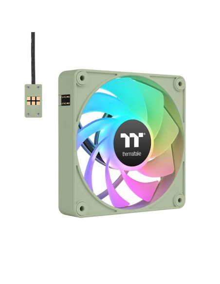 Thermaltake CL-F198-PL12MG-A sistema de refrigeración para ordenador Carcasa del ordenador Ventilador 12 cm Verde 3 pieza(s)