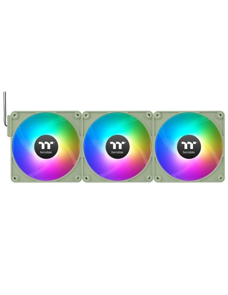 Thermaltake CL-F198-PL12MG-A sistema de refrigeración para ordenador Carcasa del ordenador Ventilador 12 cm Verde 3 pieza(s)