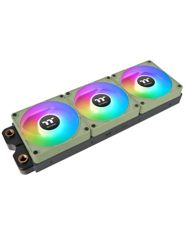 Thermaltake CL-F198-PL12MG-A sistema de refrigeración para ordenador Carcasa del ordenador Ventilador 12 cm Verde 3 pieza(s)