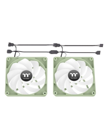 Thermaltake Matcha Green CT120 Carcasa del ordenador Ventilador 12 cm Gris 2 pieza(s)