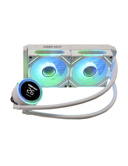 KeepOut XWC-240 PRO Procesador Kit de refrigeración líquida 12 cm Blanco
