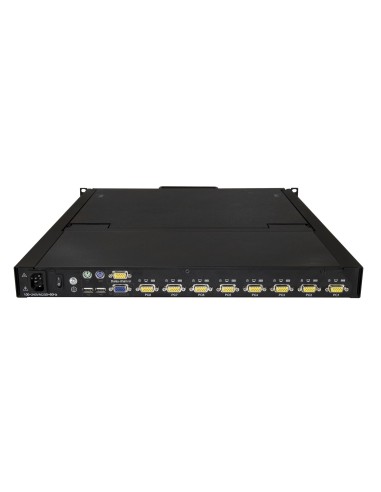 StarTech.com Consola KVM de 8 puertos para Montaje en Rack - Teclado QWERTY - con Cables de 1,8m - Conmutador KVM con Monitor
