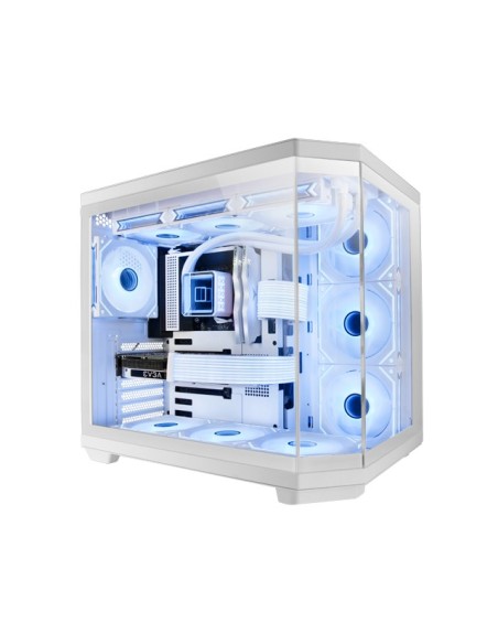 Mars Gaming MC-3TCORE, Caja Gaming Custom ATX, Triple Ventana Cristal Templado Extraíble, Cámara Dual, Semitorre Compatible con