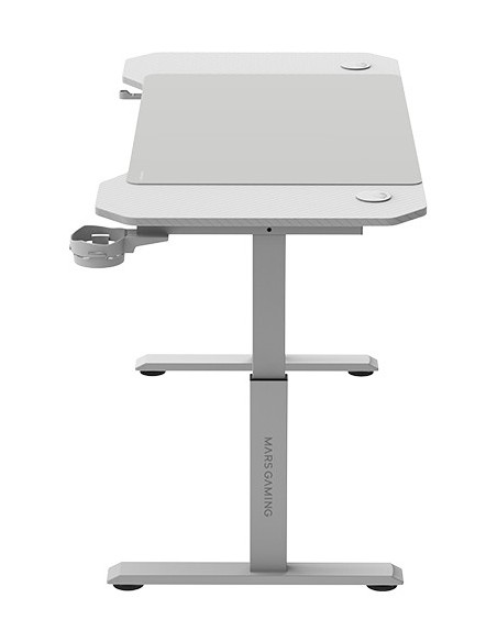 Mars Gaming MGD-ERGO120, Mesa Altura Ajustable 3 Posiciones, Superficie Ergonómica, Estructura Metálica, Alfombrilla XXL,