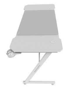 Mars Gaming MGD-X140, Mesa Gaming Ergonómica, Superficie en Fibra de Carbono, Estructura Metálica, Alfombrilla XXL, Soporte 2