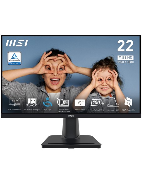 MSI Pro MP225 LED display 54,6 cm (21.5") 1920 x 1080 Pixeles Full HD Negro MSI Pro MP225 LED display 54,6 cm (21.5") 1920 x 1080 Pixeles Full HD Negro