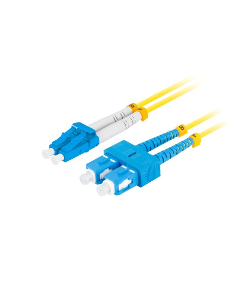 Lanberg FO-SULU-SD11-0050-YE Cable de fibra óptica e InfiniBand 5 m SC LC Amarillo