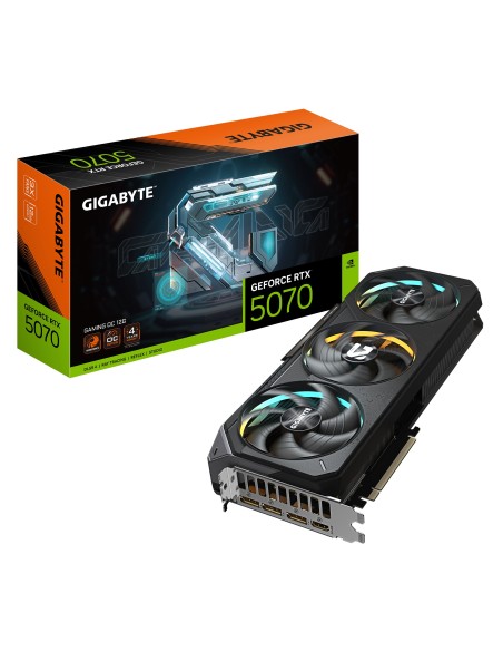 GIGABYTE GeForce RTX 5070 GAMING OC 12G Tarjeta Gráfica - 12GB GDDR7, 192 bits, PCI-E 5.0, XXXX MHz Core Clock, 3 x DP 2.1a, 1