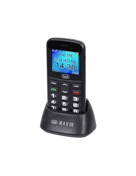 Trevi Max 20 4,5 cm (1.77") 160 g Negro Teléfono para personas mayores