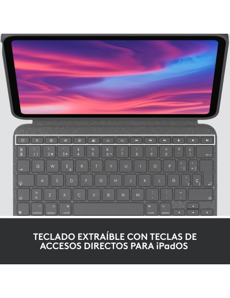 Logitech Combo Touch QWERTY Español Smart Connector Gris