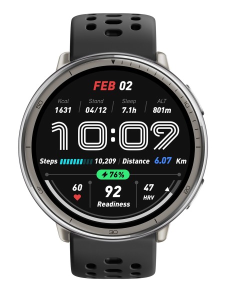 Amazfit Active 2 3,35 cm (1.32") AMOLED Digital 466 x 466 Pixeles Pantalla táctil Plata GPS (satélite)