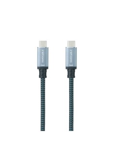 Nanocable Cable USB 3.1 Gen2 10Gbps 5A, 4K 60Hz, USB-C M-USB-C M, Gris Negro, 2 m 2