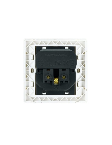 Nanocable Base de enchufe de pared tipo schuko con 2 tomas USB Max. 2.4A, blanca