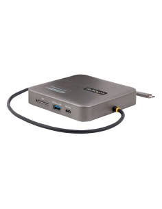 StarTech.com Adaptador Multipuertos USB C - HDMI Doble 4K 60Hz - Hub Ladrón USB 10Gbps de 2 Puertos USB-C USB-A - PD100W - GbE