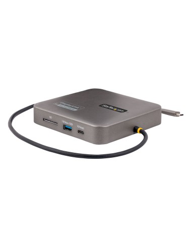 StarTech.com Adaptador Multipuertos USB C - HDMI Doble 4K 60Hz - Hub Ladrón USB 10Gbps de 2 Puertos USB-C USB-A - PD100W - GbE