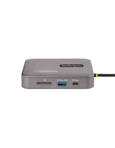 StarTech.com Adaptador Multipuertos USB C - HDMI Doble 4K 60Hz - Hub Ladrón USB 10Gbps de 2 Puertos USB-C USB-A - PD100W - GbE